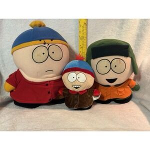 Vintage South Park Plush Lot Cartman Kyle Stan 1998 2008 Comedy Central Dolls